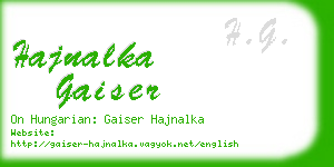 hajnalka gaiser business card